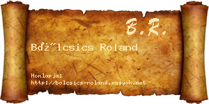 Bölcsics Roland névjegykártya